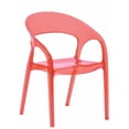 thumbnail image 1 of Nicer Furniture Red Polycarbonate Plastic Dining Chair, 1 of 2