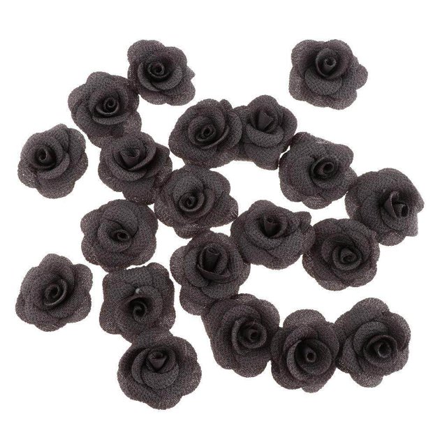 pitrice 20 Pieces Silk Rose Flower Head Bud DIY Craft Wedding Decor Gray