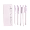 thumbnail image 2 of Student Gel Pens 5-Pack 0.7mm Black Ink Retractable Smooth Writing Quick-Drying Pens for School Note Taking & Office Journaling Hzhnb | Plastic, E, 2 of 9