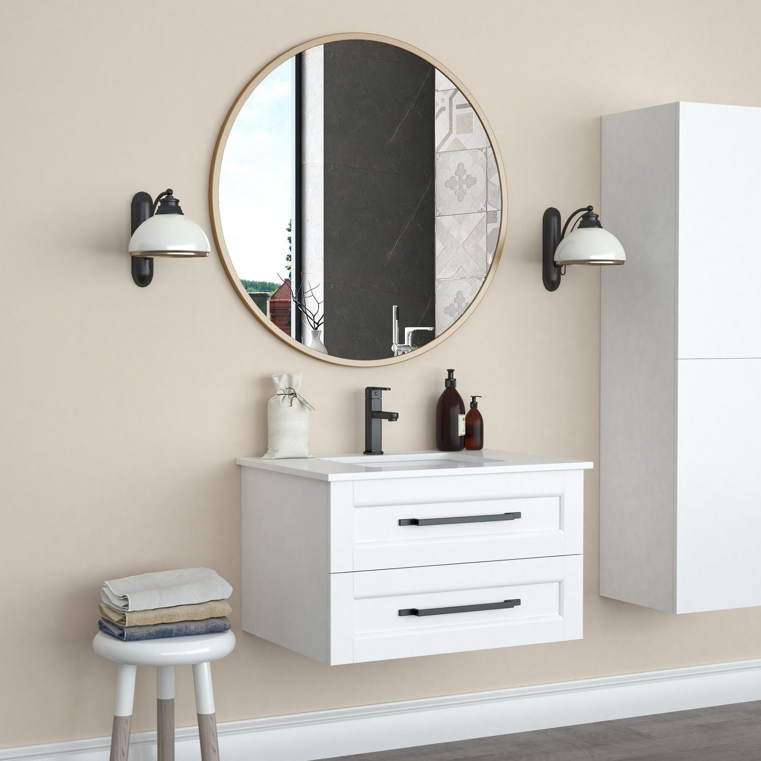 A&E Bath and Shower Brewery Gold 28 Bathroom Mirror