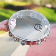thumbnail image 4 of Milaget Tambourin Musical Soufflant Lumineux et Net Instrument Rond Tambour à Main 10 Pouces Transparent, 4 of 9