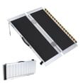 thumbnail image 2 of TROPOW Portable Wheelchair Ramp for Steps, 7FT Aluminum Wheelchair Ramp for Home with Non-Skid Surface and Reflective Strips, Weight Capacity Up to 600 Lbs, Stand Excluded, 2 of 9