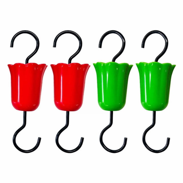4 Paquets de Douchette de Protection pour Colibris en Forme de Fleur avec 4 Brosses pour Jardin Extérieur