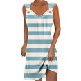 thumbnail image 2 of Pisexur Robe Sans Manches à Col en V pour Femme Été Confort Mode Couleur Unie Poche Robe Sans Manches à Col en V Robe pour Femme, 2 of 5