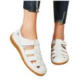 thumbnail image 4 of Sandales Gspmoly Femme Confortables, Mode Femme Décontractée Printemps Nouvelles Plage Bout Rond Sandales à Semelle Épaisse Sandales Femme Habillées Blanc 36, 4 of 8