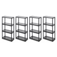thumbnail image 1 of Gracious Living 4 Shelf Fixed Height Light Duty Storage Unit, Black (4 Pack), 1 of 10