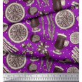thumbnail image 2 of Soimoi Rayon Fabric Dot,Spices & Cups Print Sewing Fabric Yard 42 Inch Wide, 2 of 3