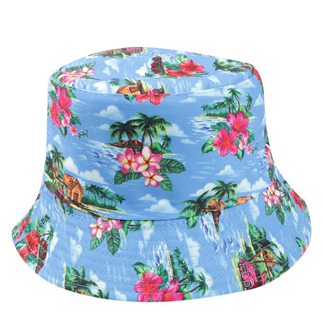 Matching Family Swimsuits Summer Sun Protection Fashion Flower Outdoor Sun-hat Fisherman Bucket Hat Cap