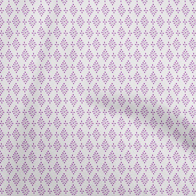 oneOone Rayon Purple Fabric Block Sewing Craft Projects Fabric Prints By Yard 56 Inch Wide-2F