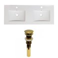 thumbnail image 1 of American Imaginations 48-in. W 1 Hole Ceramic Top Set In White Color - Overflow Drain Incl. AI-31631, 1 of 8