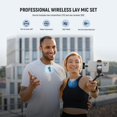 thumbnail image 2 of NEEWER Wireless Lavalier Microphone for iPhone Android Tablet PC Laptop 131ft/40m Range Noise Cancellation Omnidirection, 2 of 9