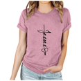 thumbnail image 2 of EGNMCR Shirts T - de Pâques pour Femmes T-Shirts Imprimé de Pâques Mode Printemps et Été pour Femmes Motif Imprimé de Pâques Col Rond T-shirt à Manches Courtes Haut/chemise T-shirt pour Femmes, 2 of 7