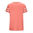 thumbnail image 3 of Birdeem Mode Femme Décontractée Épaule Manches Courtes Couleur Unie T-Shirt Haut Blouse, 3 of 6