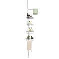 thumbnail image 1 of Costway 4-Tier Tension Shower Corner Caddy Adjustable Bathroom Shelf 304 Stainless Steel, 1 of 10