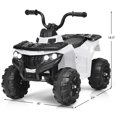 thumbnail image 2 of Gymax 6V Battery Powered Kids Ride On ATV 4-Wheeler Quad w/ MP3 & LED Headlight White, 2 of 10