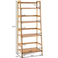thumbnail image 3 of Costway Bibliothèque Échelle Multifonctionnelle à 4 Tablettes en Bambou Support pour Plantes et Fleurs Étagère de Rangement, 3 of 9