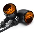 thumbnail image 2 of Krator Ampoule de Clignotants de Moto Noire à Lentille Crâne 2 Pcs Compatible avec Kawasaki Vulcan Classic Limited 2000, 2 of 6