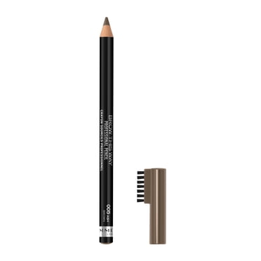 Rimmel Brow This Way Professional Pencil, Stunning Natural Look, 2 in 1 Brush & Pencil, 100% Cruelty-Free