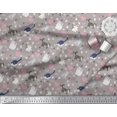 thumbnail image 2 of Soimoi Cotton Cambric Fabric Heart,Footprint & Cat Animal Print Fabric by The Yard 42 Inch Wide, 2 of 3