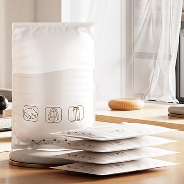 Fridja Sales Vacuum Storage Bags Plastic Compressions organizer for Clothes Blankets Travel Moving 3 Sizes Singles Pack
