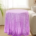 thumbnail image 5 of Fridja Nappe Ronde à Paillettes de 48 Pouces, Nappe Formelle Unie Réutilisable et Infroissable à Paillettes pour Décorations de Douche Nuptiale, Anniversaire, Mariage, Dessert, Banquet, Noël, Violet, 5 of 5