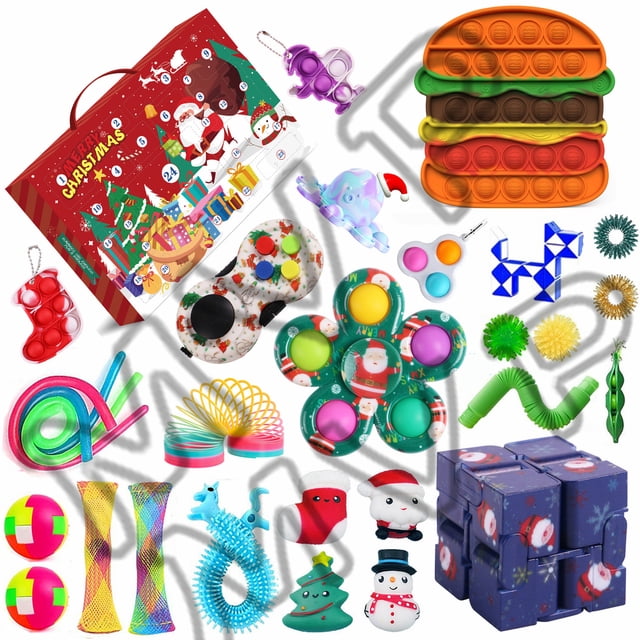 Wangsaura Christmas Fidget Toy Cartoon Kid Brain Training Stress Relief Toys