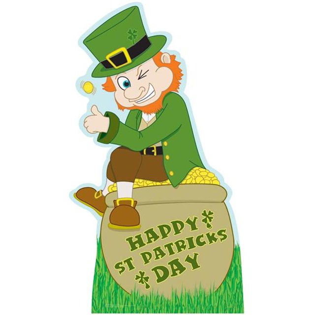 Advanced Graphics 804 Leprechaun avec Pot d'Or - Support en Carton Arc-en-Ciel Taille Réelle
