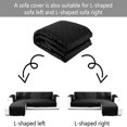 thumbnail image 4 of 2024 L Shape Sofa Slipcover Reversible Sectional Couch Cover Chaise Lounge Cover Furniture Protector Cover Large Size Gray, 4 of 9