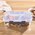 thumbnail image 3 of Mainstays Rectangle Glass Food Storage Container with Divider 1.3 L, 3 of 7
