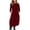 Wine, variant on Long Sleeve Tunic Dress for Women Plus Size Fall Maxi Dresses Loose Casual Plain Long Dresses with Pocket White, L