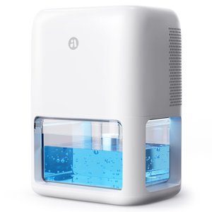 60 OZ Dehumidifiers for Home, Dual-Semiconductor Quiet Dehumidifier with Timer Sleep Mode Auto-Off 7 Colors Light Portable Small Dehumidifiers for Bathroom, Cloakroom, R