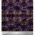 thumbnail image 1 of Soimoi Rayon Fabric Filigree Damask Printed Fabric 1 Yard 56 Inch Wide, 1 of 3