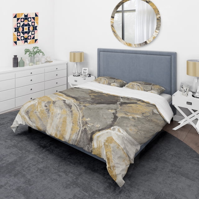 Designart 'Glam Phoenix Neutral' Ensemble de Literie Glam - Housse de Couette et Impostures