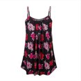 thumbnail image 1 of Fridja Womens Casual V-Cou Sans Manches Bandage Impression Veste en Vrac Robe Sling, 1 of 4
