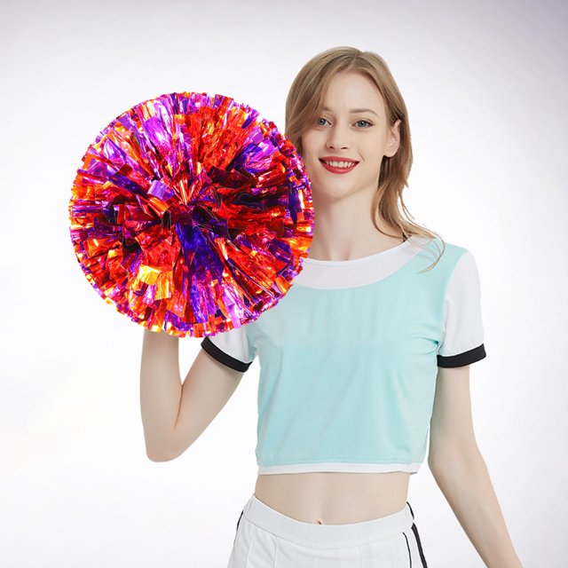 2PCS Cheerleading Handheld Colorful Flowers Sports Activities Performance Cheering Party Decorations for Women College Graduation Party Decorations 2022 Party Party Dress Party Decorations