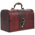 thumbnail image 4 of SHISUYAN Antique Treasure Chest Wooden Keepsake Box Jewelry Toy Storage Box Pirate Chest, 4 of 8