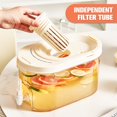 thumbnail image 4 of Drink Dispensers with Faucet Lid 1 Gallon Juice Jug Dispenser with Filter Heat Resistant Cold Kettle Dispenser Leakproof Beverage Dispenser Reusable Drink Dispenser Container, 4 of 10