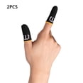 thumbnail image 3 of 2 Pcs Manchons de Bout de Doigt pour Jeux de Téléphone Intelligent Résistants à la Sueur Joueurs Élastiques Réutilisables Gants Respirants Portatifs Écran Tactile Confortables Housses de Manette Réutilisables Noir, 3 of 8