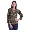 thumbnail image 2 of Moomaya Haut à Manches Longues Imprimé avec Patte de Boutonnage, Col Rond, Tunique d'Été Décontractée pour Femme, 2 of 5