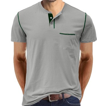 RKSTN Chemises pour Hommes Manches Courtes T-shirt Amincissant à Col Rond Mode Décontractée Uni Haut Amincissant Haut Décontracté de Sport Quotidien à Manches Courtes Blouse Chemises Hawaïennes pour Hommes