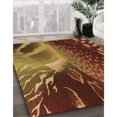 thumbnail image 3 of Ahgly Tapis Rectangulaire Lavable en Machine Intérieur Transitionnel Rouge Bordeaux, 4 Pieds x 6 Pieds, 3 of 7