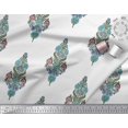 thumbnail image 3 of Soimoi Rayon Crepe Fabric Leaves & Floral Block Print Fabric by The Yard 46 Inch Wide, 3 of 3