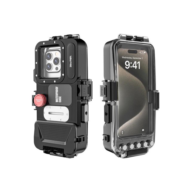 Professional Snorkeling Diving Waterproof Phone Case, Bluetooth Connection, Underwater 98FT/30M Photo & Video Protective Housing ShockProof Phone Cover for iPhone Samsung LG Huawei etc