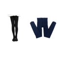 thumbnail image 1 of 2 Pack(Black 1PCS & Navy 1PCS) Multipack Leggings Pantihose Stretchy Basic Full Length Ballet Dance Pants Pantyhose for Spring Summer Stocking, 1 of 4