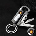 thumbnail image 1 of COFEST Electronic Rechargeable Lighter， Electric Lighter， Transparent Double Lighter LED Power Display Type-C Rechargeable Lighter Outdoor Windproof Black, 1 of 7