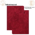 thumbnail image 2 of FJLBDE Étui pour Amazon Kindle Fire 7 (12e Gén., 2022), Étui Folio à Rabat en Cuir PU Gaufré avec Support, Rouge, 2 of 7