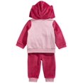 thumbnail image 2 of Baby Girls 2-Pc. Leopard-Print Minky Hoodie & Pants Set (Pink, 24M), 2 of 2