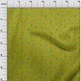 thumbnail image 2 of oneOone Georgette Viscose Vert Lime Tissu Rayé et Floral Artistique Matière de Robe Tissu Imprimé Tissu au Mètre 42 Pouces de Large, 2 of 4