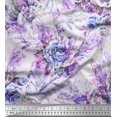 thumbnail image 1 of Soimoi Poly Georgette Fabric Leaves & Rose Flower Decor Fabric Printed Yard 42 Inch Wide, 1 of 3