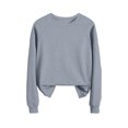 thumbnail image 1 of Timegard Womens Tops Sweatshirts Crewneck Long Sleeve Solid Color Pullover Basic Casual Loose Tops, 1 of 6